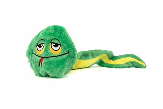 Green Snake Interactive Plush Dog Puzzle Toy