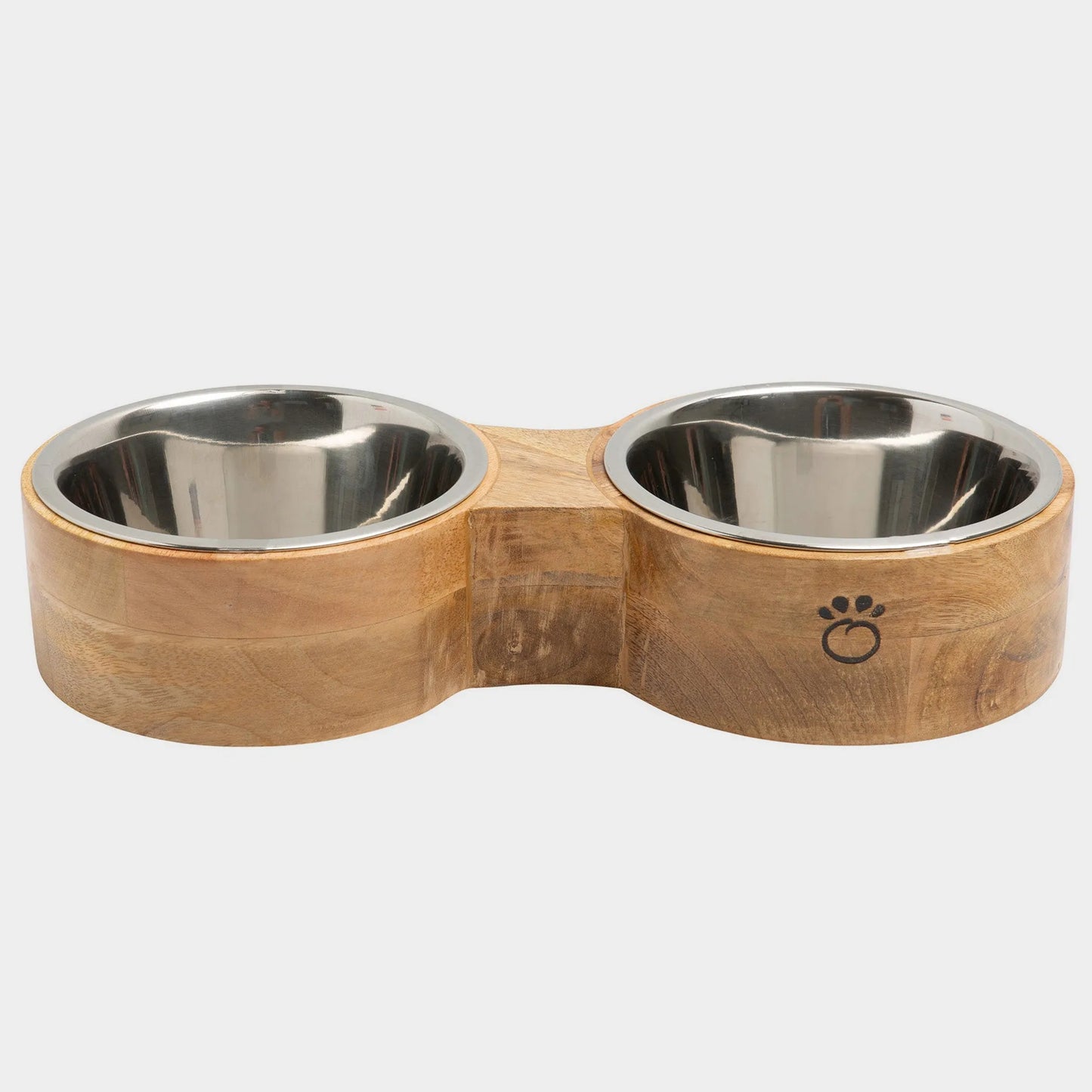 Wood & Metal Feeder Double Diner